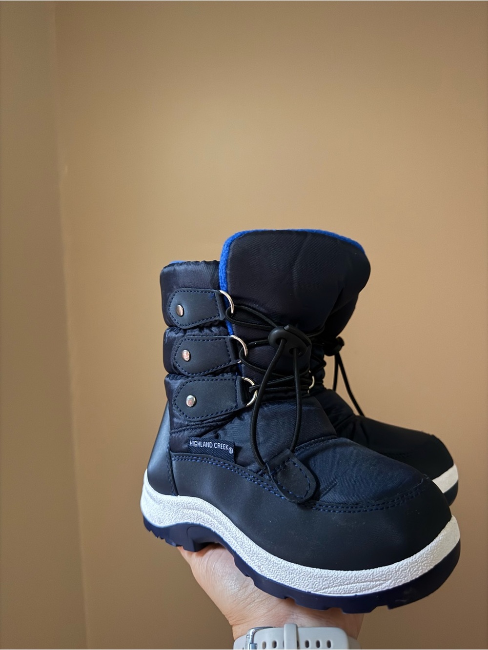 Kids Navy Winter Boots